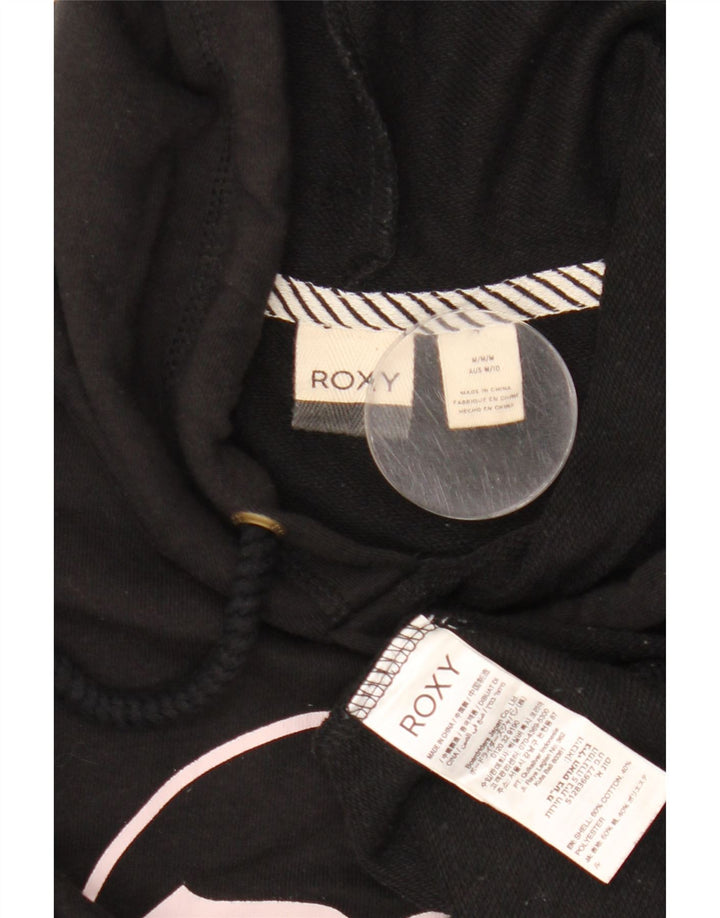 Pulover Roxy pentru damă, cu grafică, UK 14, bumbac mediu negru