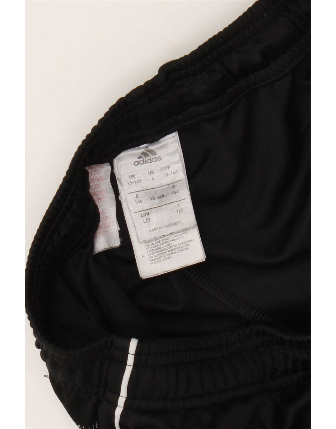 Pantaloni de trening Adidas Climalite pentru baieti 13-14 ani poliester negru