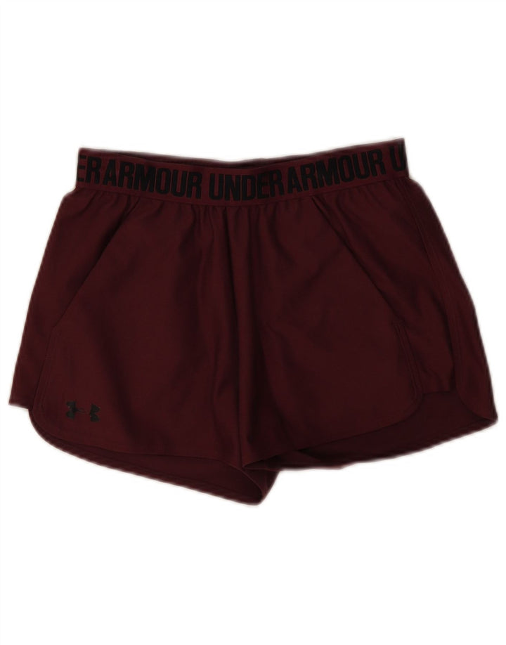 Pantaloni scurți sport grafic Under Armour pentru femei XS Burgundy Poliester