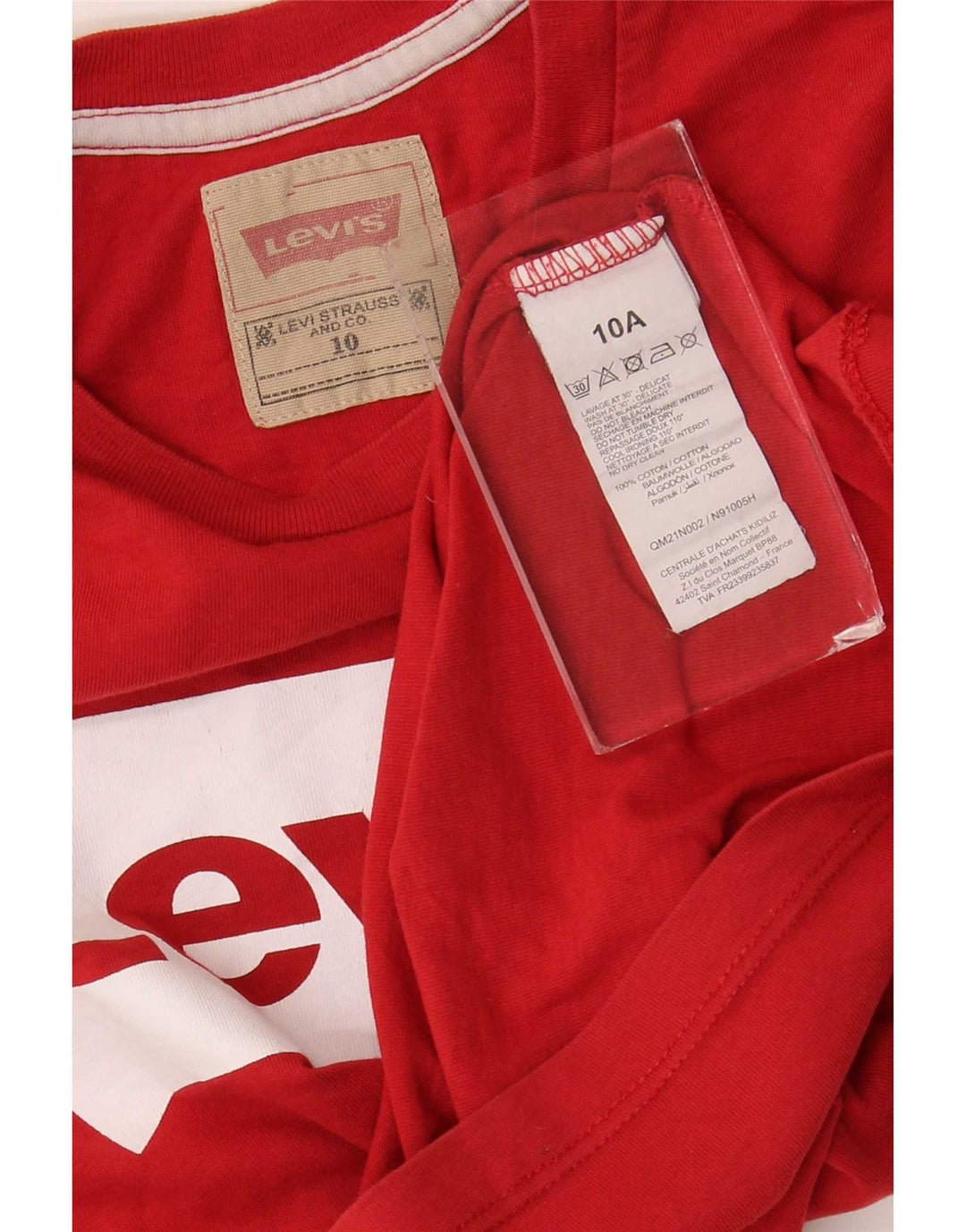 Levi's Boys Graphic Top mânecă lungă 9-10 ani bumbac roșu