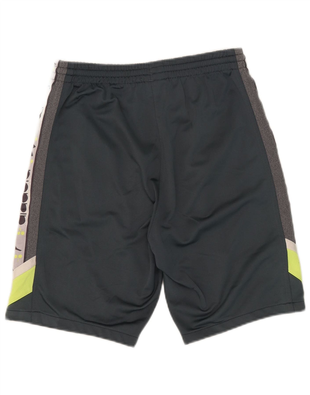 Pantaloni scurți sport grafic Diadora pentru bărbați, gri mediu, poliester color bloc