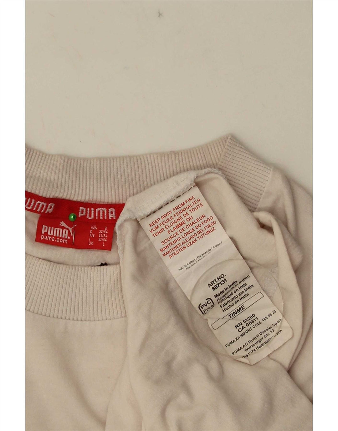 Tricou grafic Puma pentru bărbați Top mare din bumbac alb