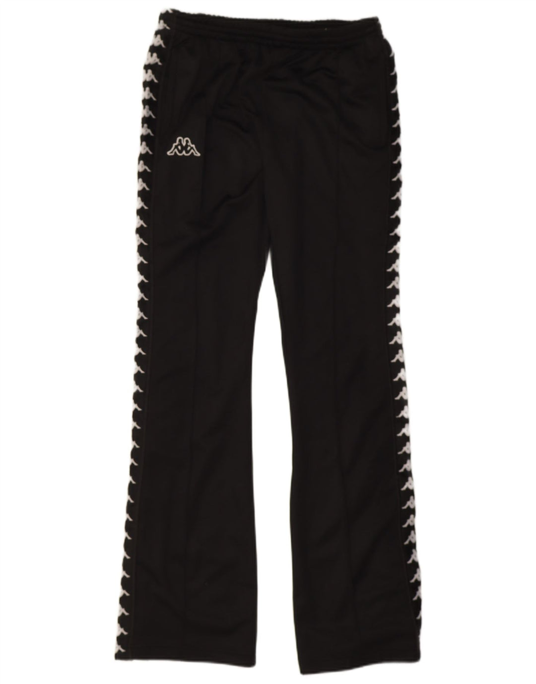 Pantaloni de trening grafic Kappa pentru bărbați, poliester negru mic