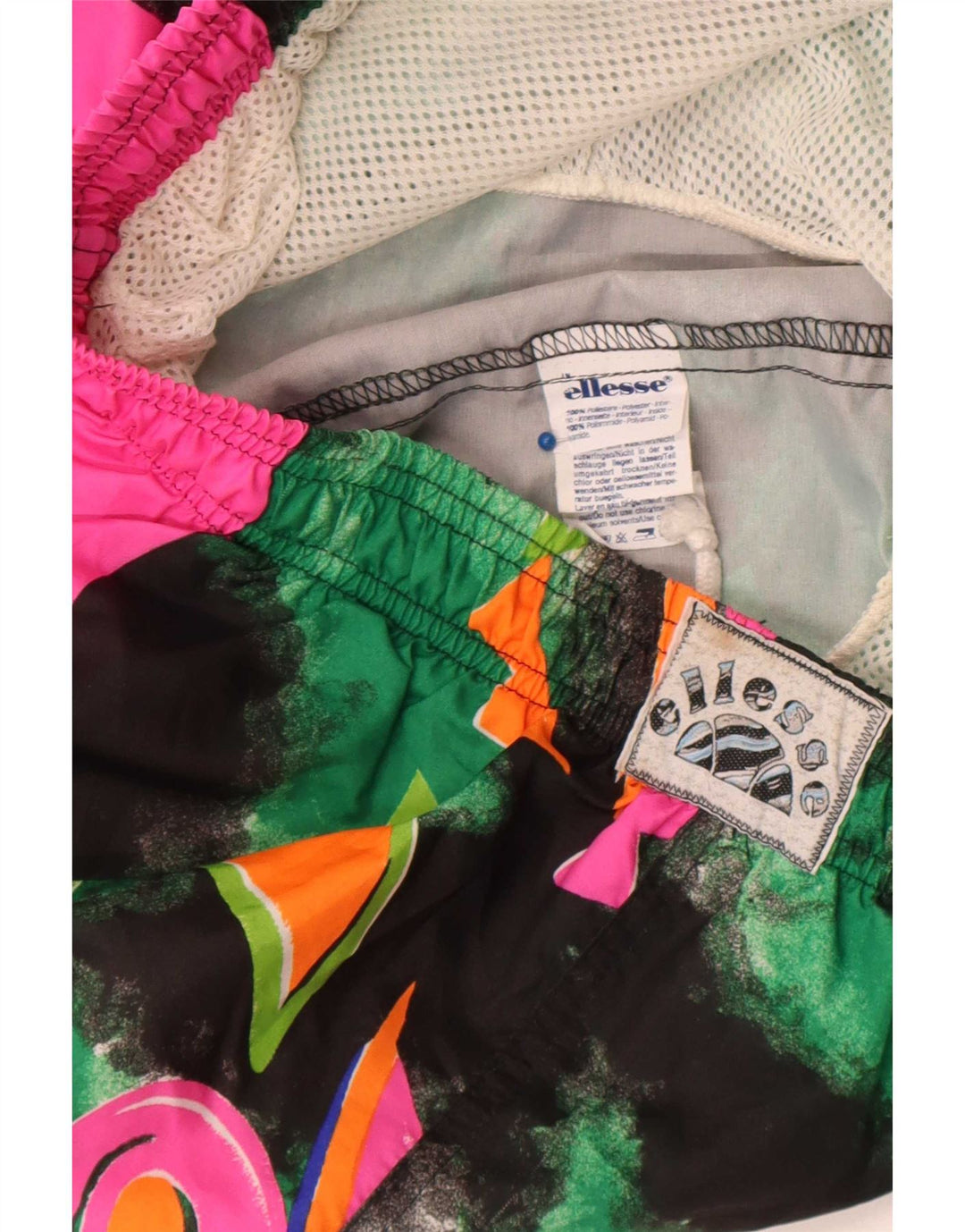 Pantaloni scurți sport grafic pentru bărbați Ellesse, verde mediu, poliester color bloc
