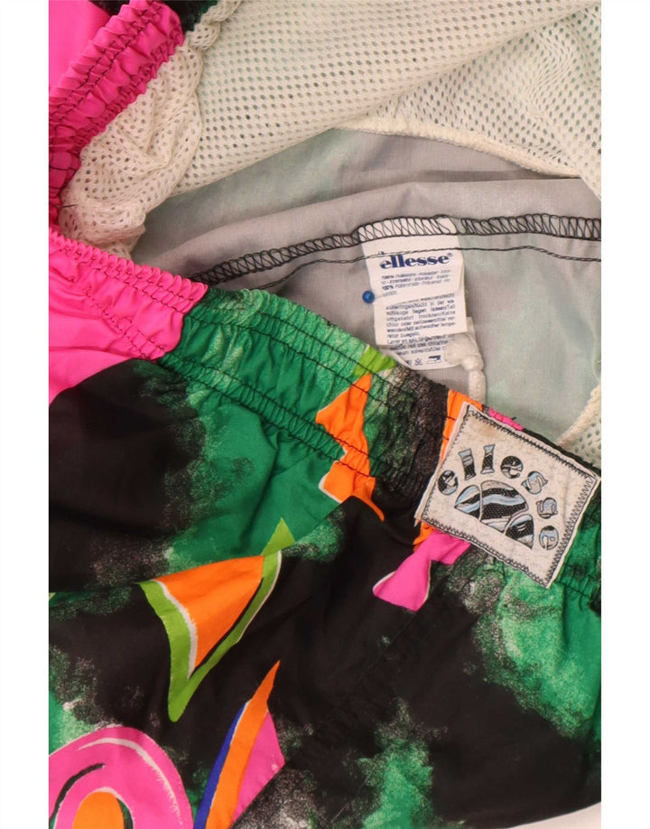 Pantaloni scurți sport grafic pentru bărbați Ellesse, verde mediu, poliester color bloc