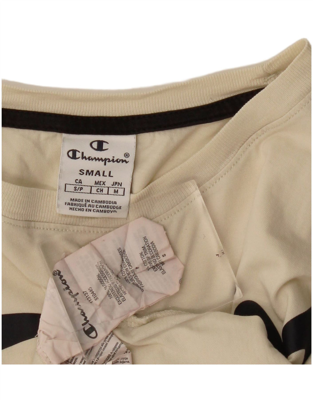 Tricou cu grafic supradimensionat pentru femei CHAMPION Top UK 10 Small Beige