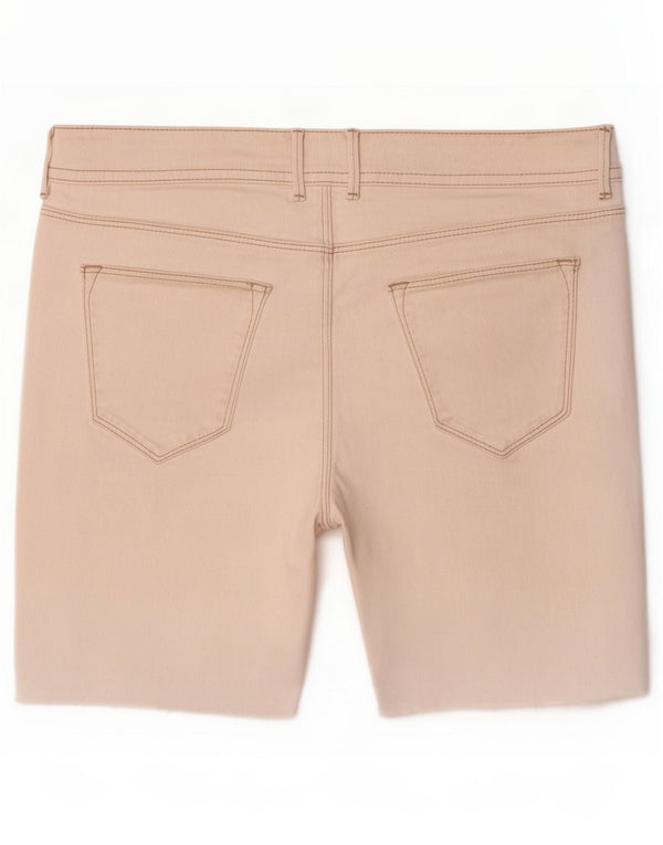 Massimo Dutti Womens Denim Shorts EU 38 Small W28 White Cotton