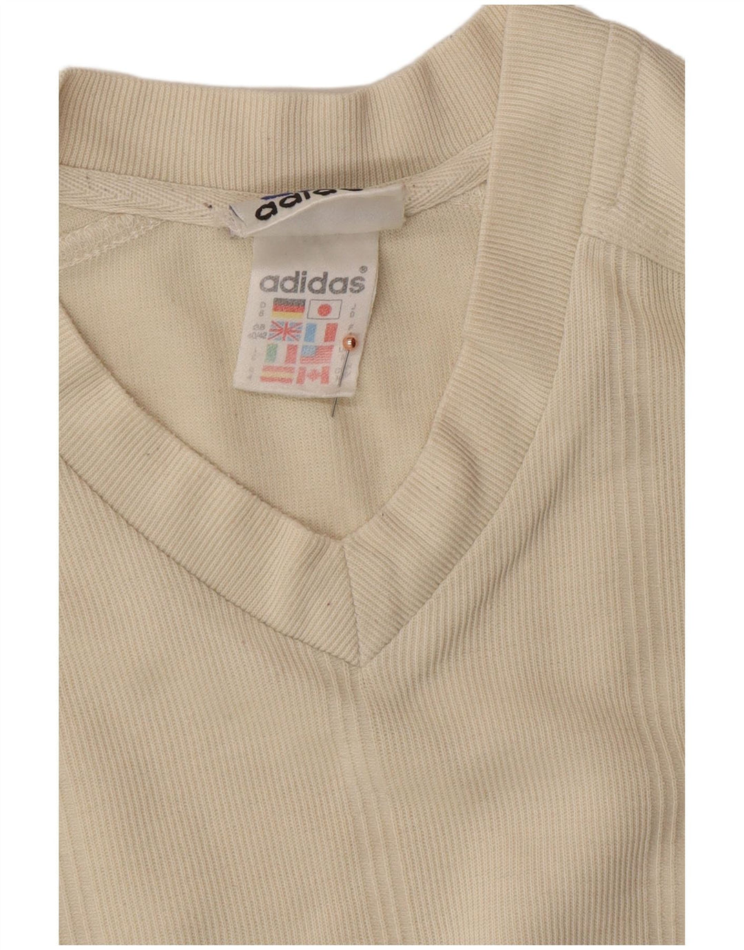 Tricou pentru bărbați ADIDAS Top UK 40/42 Medium Beige Bumbac