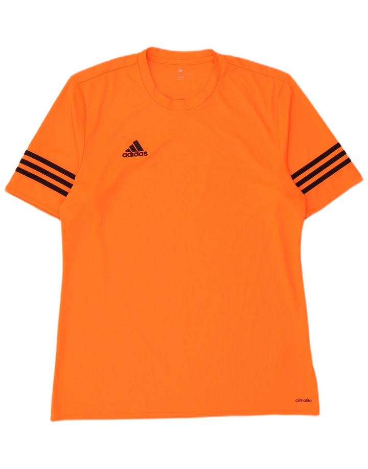 Tricou pentru bărbați Adidas Climalite Top mare poliester cu dungi portocalii