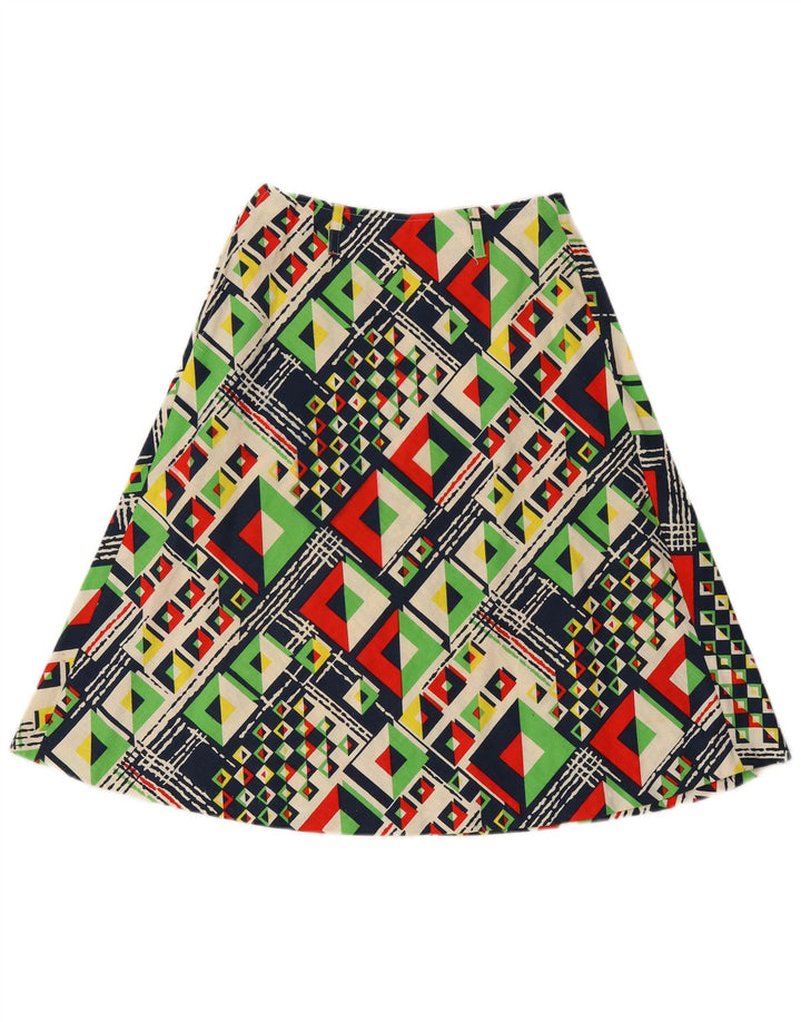Fustă A-Line pentru femei VINTAGE IT 42 Medium W24 Multicolor Geometric