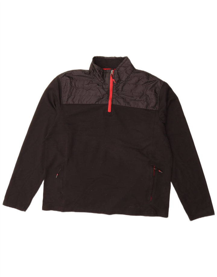 Hanorac pentru bărbați Eddie Bauer, cu fermoar, XL, poliester negru