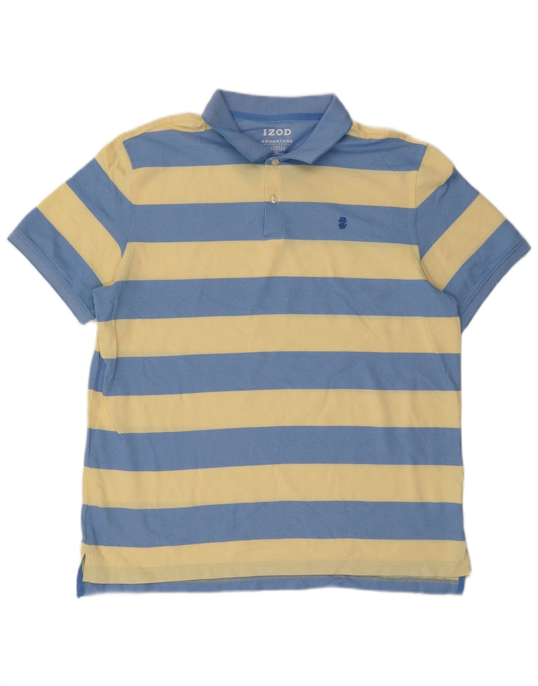 Tricou polo IZOD pentru bărbați XL, bumbac cu dungi albastre