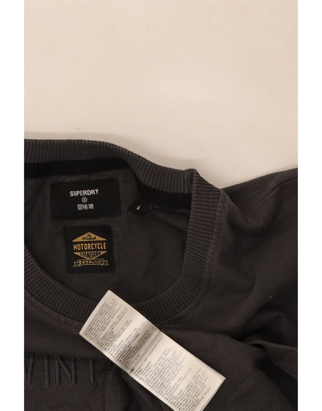 Tricou cu grafic standard Superdry pentru bărbați Top mare bumbac gri