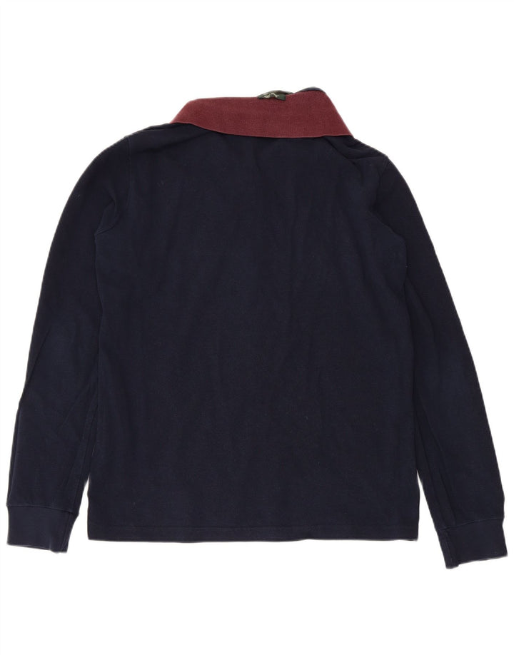 Cămașă polo pentru bărbați Fred Perry, slim fit, cu mânecă lungă, bumbac bleumarin mediu