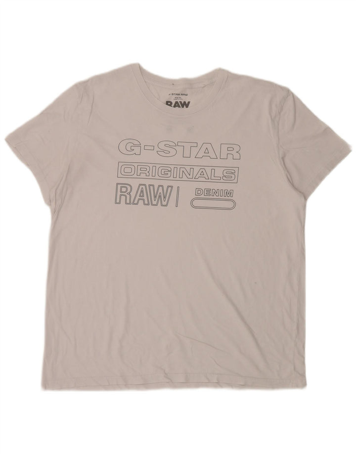 Tricou grafic pentru bărbați G-Star Top XL Alb