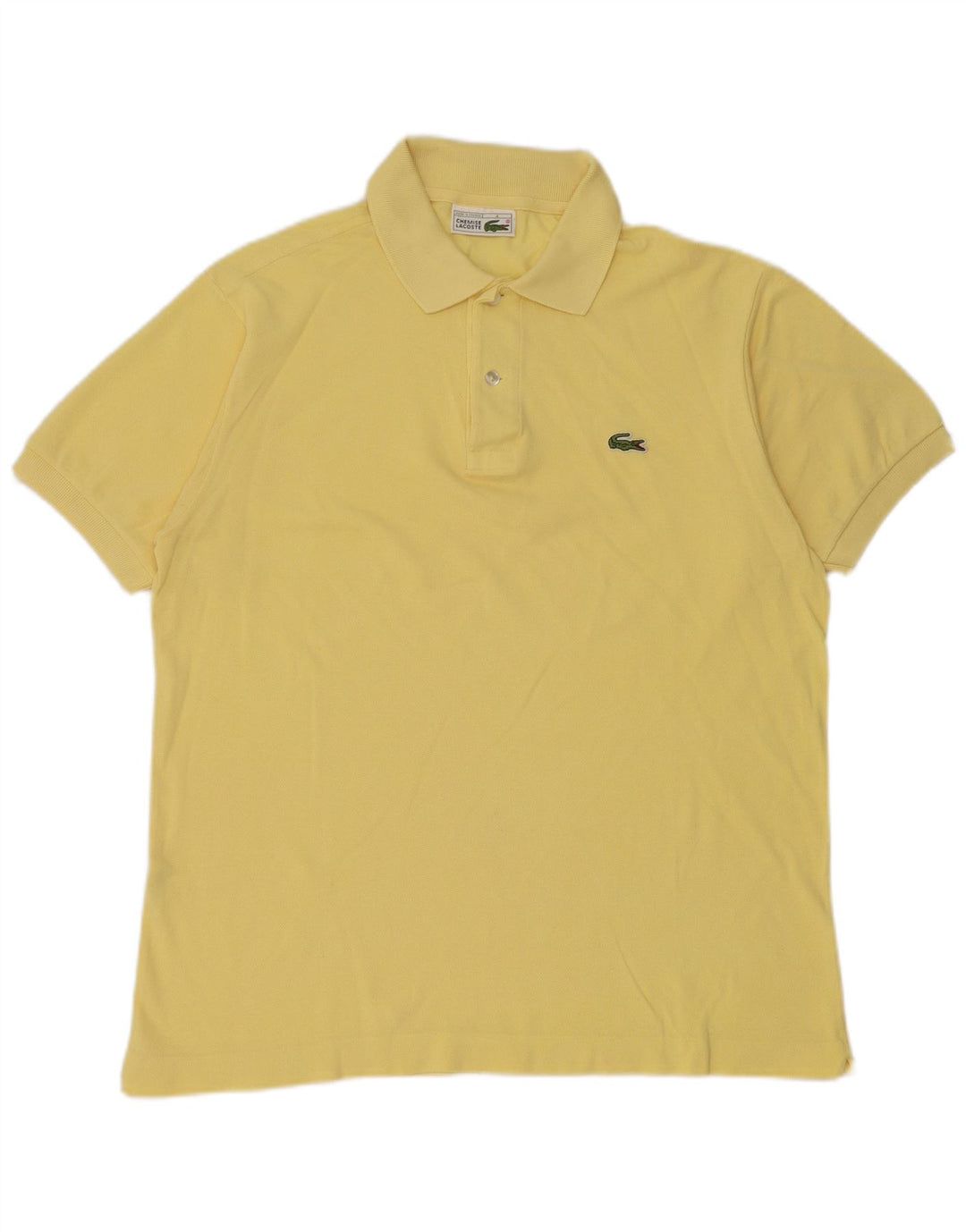 Tricou polo Lacoste pentru bărbați, mărimea 4, bumbac galben mediu