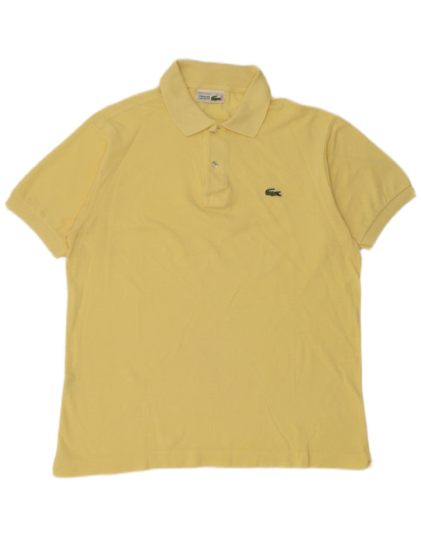 Tricou polo Lacoste pentru bărbați, mărimea 4, bumbac galben mediu