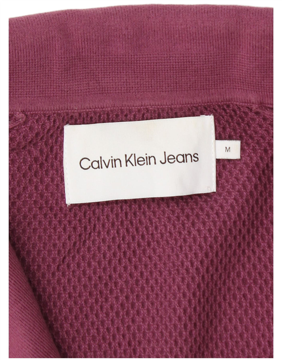 Cămașă polo pentru bărbați Calvin Klein Jeans, bumbac violet mediu