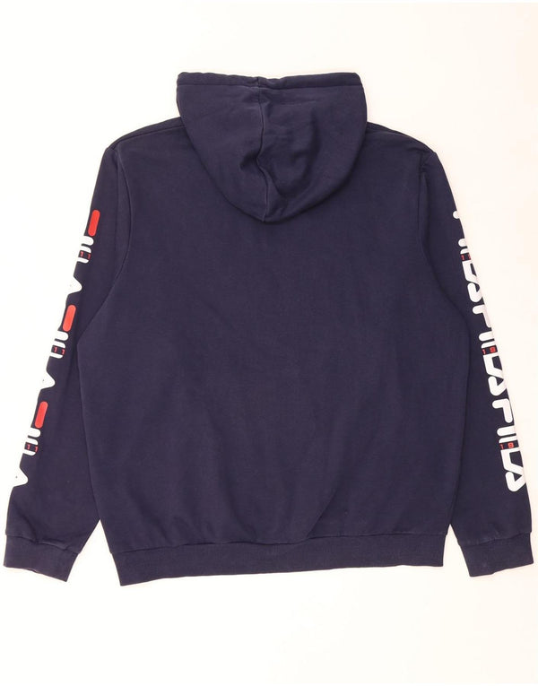 Pulover pentru bărbați Fila Graphic Hoodie XL Bleumarin Bumbac