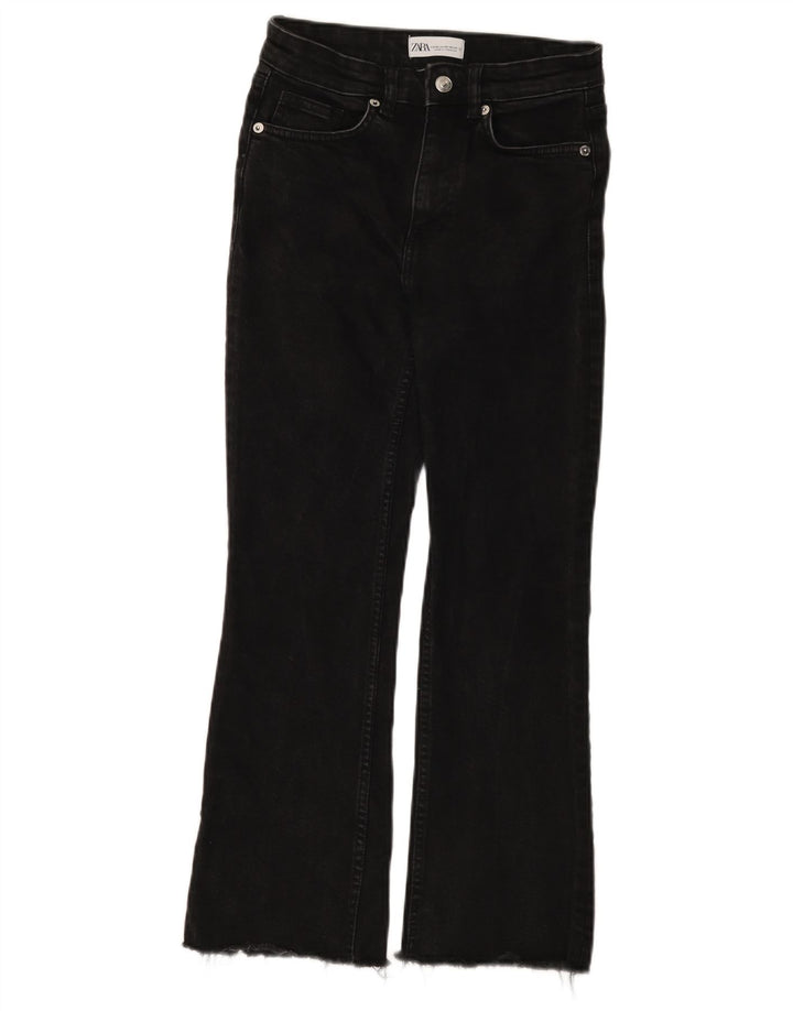 Blugi Zara Femei Bootcut EU 36 XS W26 L25 Negri