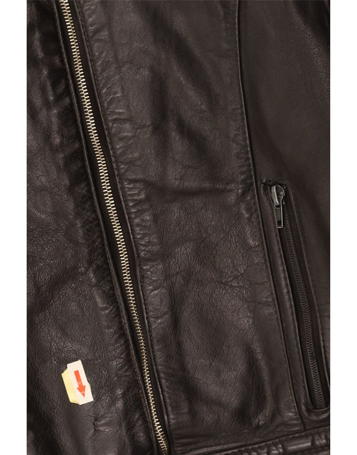 Jachetă de piele pentru femei VINTAGE UK 14 Medium Black