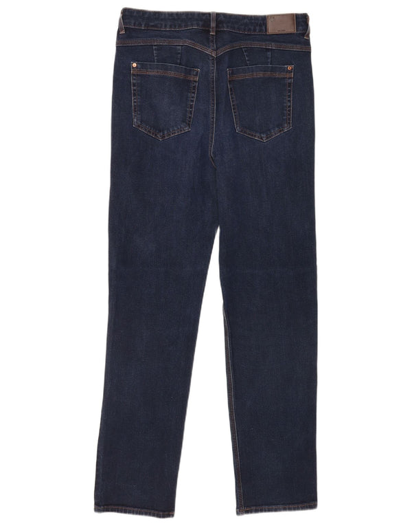Blugi drepti pentru femei Marks & Spencer UK 14 mare W32 L29 bleumarin bumbac