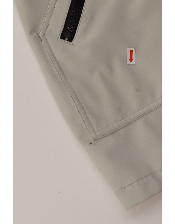 CALVIN KLEIN Jachetă de vânt cu glugă pentru femei UK 16 Poliester mare gri