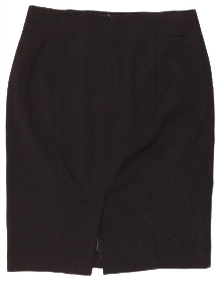 Fusta creion pentru femei Marks & Spencer UK 12 Medium W32 Poliester negru