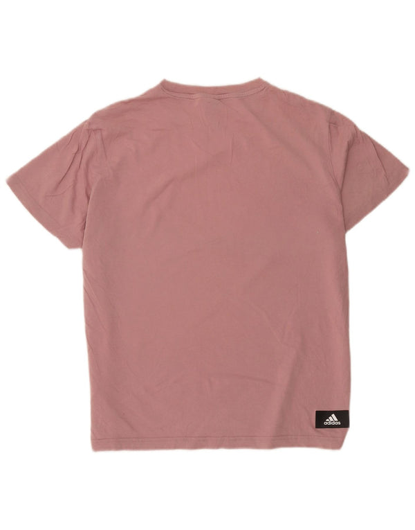 Tricou grafic Adidas pentru femei Top UK 12/14 Medium Pink Bumbac