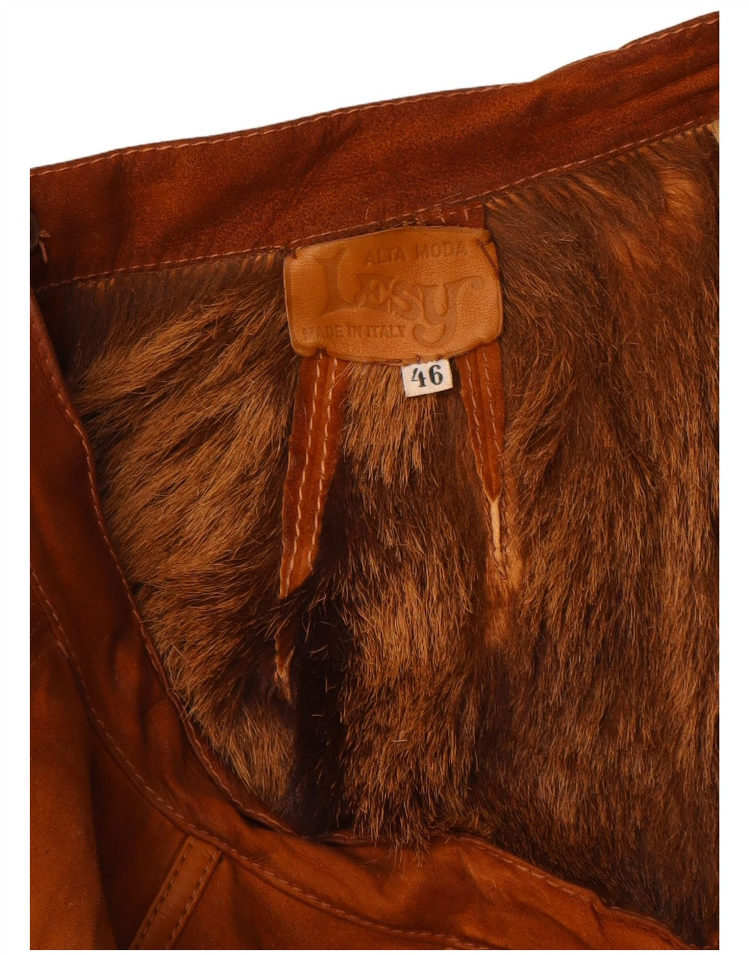 Fusta de piele intoarsa pentru femei Lesy IT 46 Large W27 Brown Leather