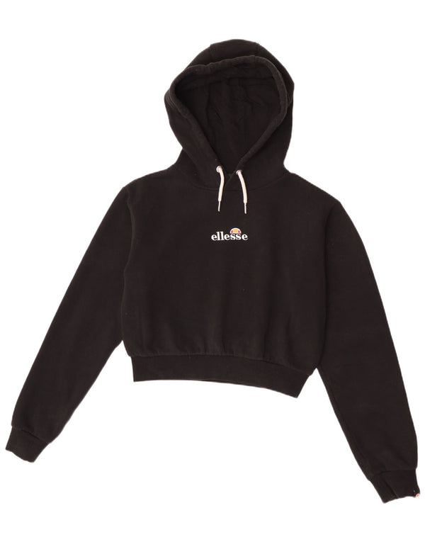 Pulover pentru femeie Ellesse Crop Hoodie UK 10 mic bumbac negru