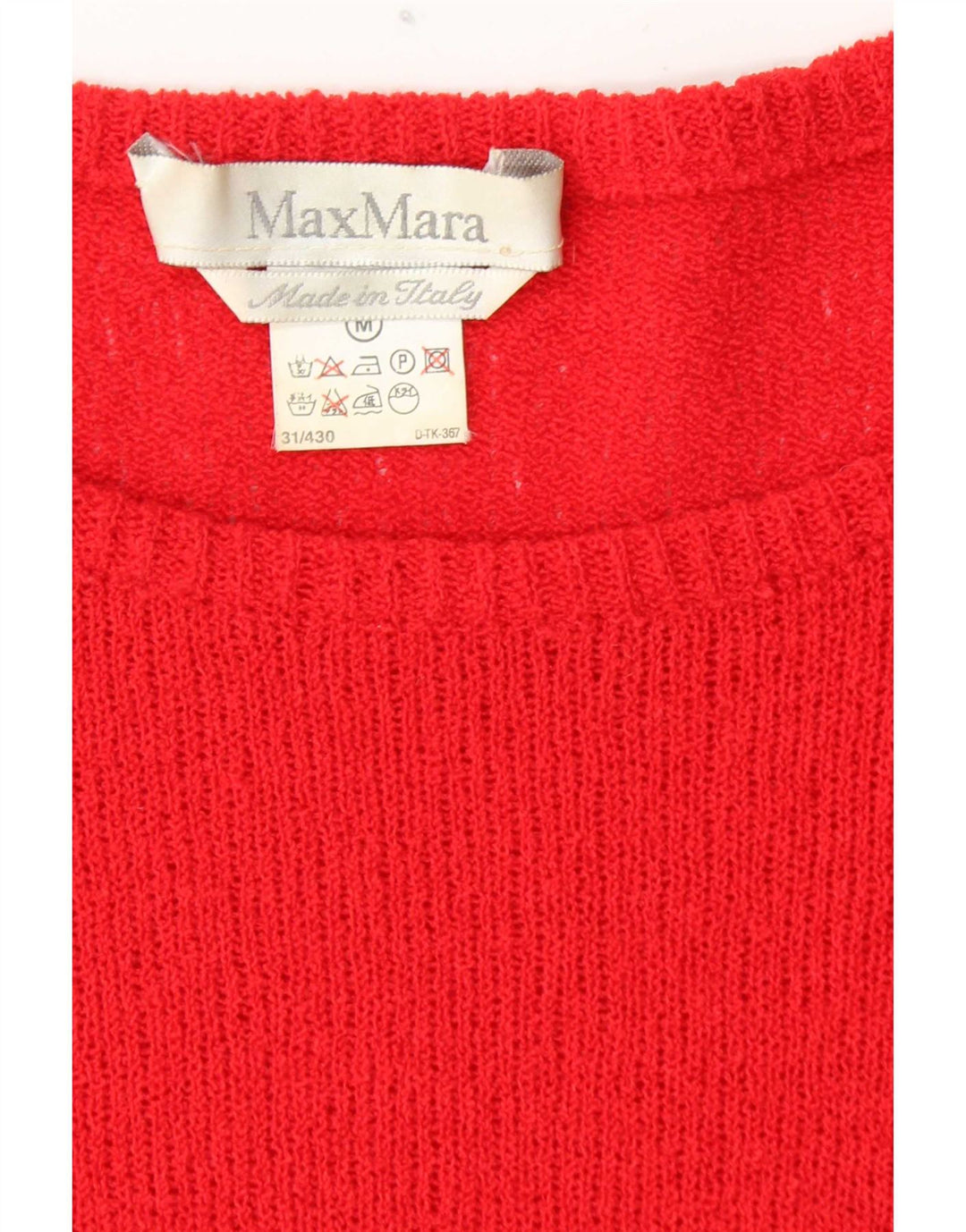 Max Mara Rochie Jumper cu mânecă lungă pentru femei UK 12 Medium Red