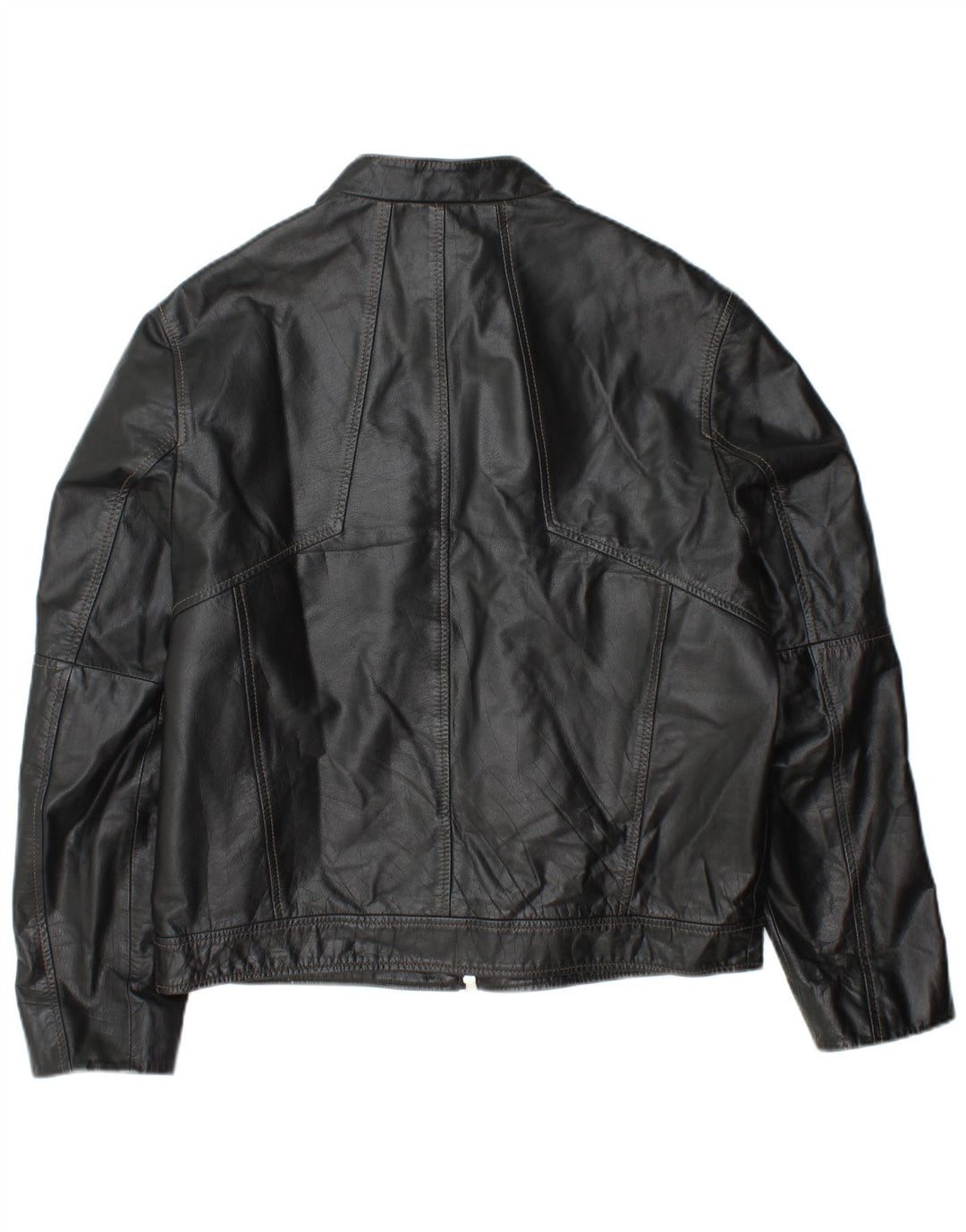 DAVID MAYER Jachetă de piele pentru bărbați UK 38 Medium Black Leather