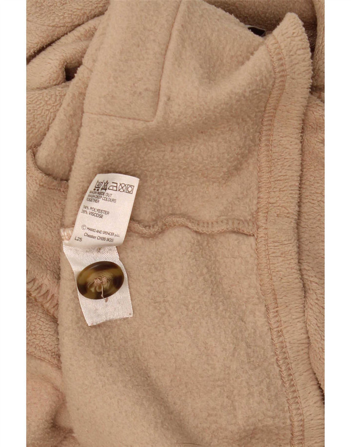 Jachetă fleece pentru femei Marks & Spencer UK 16, mare, bej, poliester