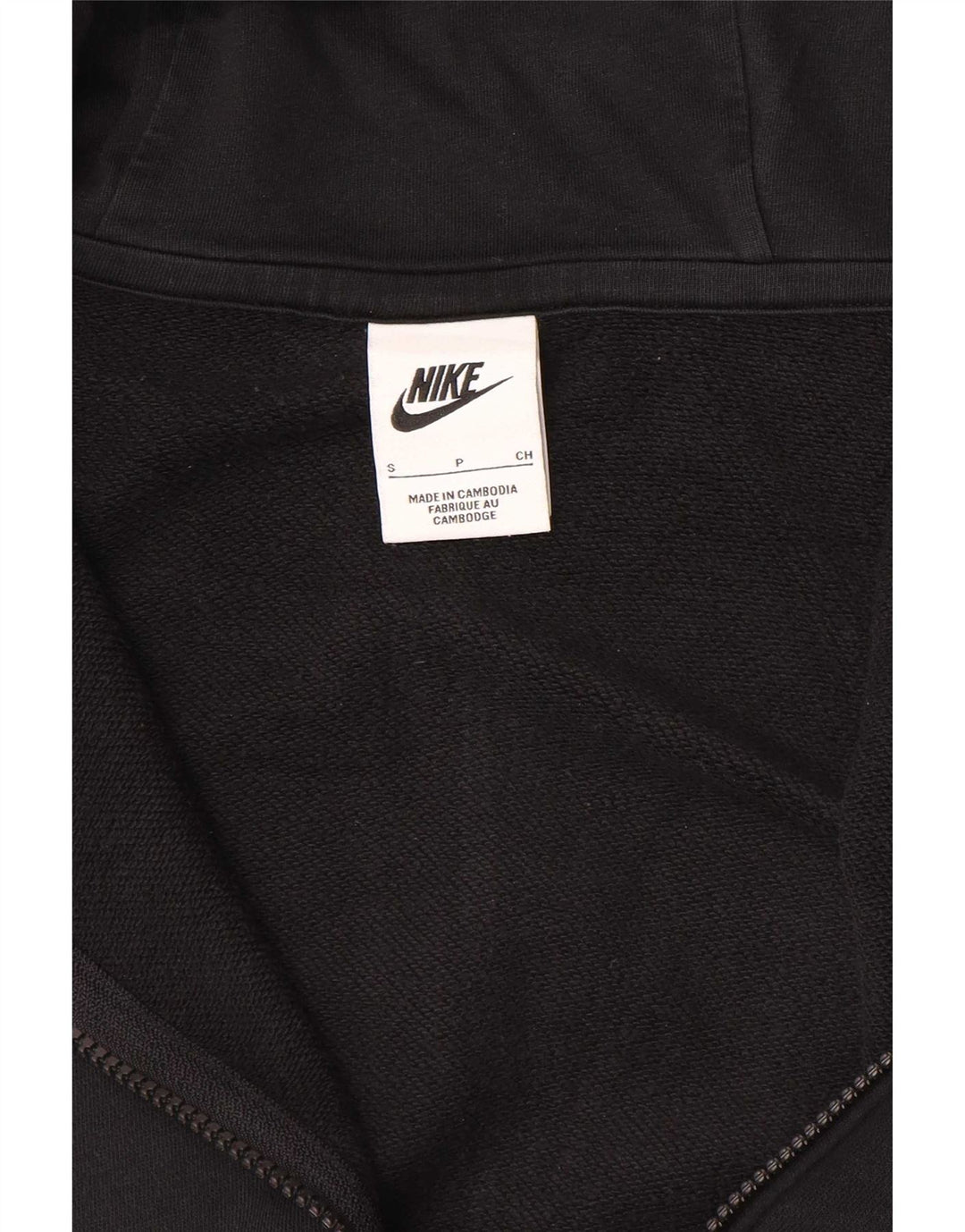 Pulover Nike pentru femei, supradimensionat, cu fermoar, UK 10, negru