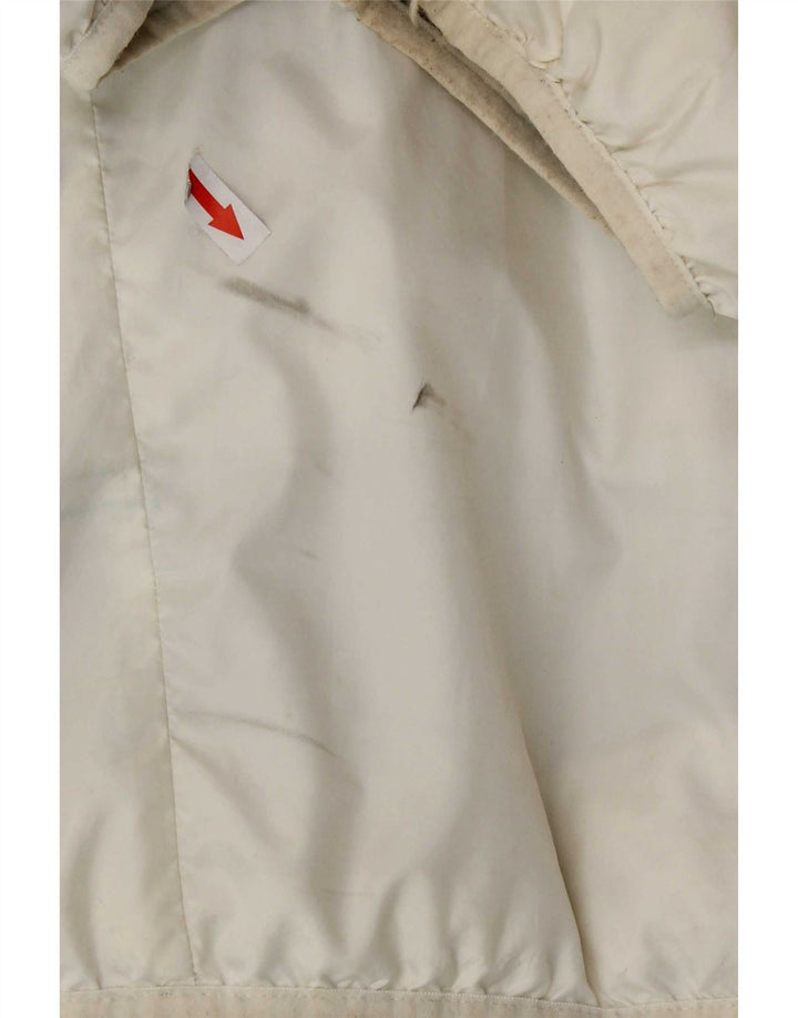 Jachetă căptușită reversibilă cu glugă Nike pentru bărbați UK 44 2XL, poliester cu check alb