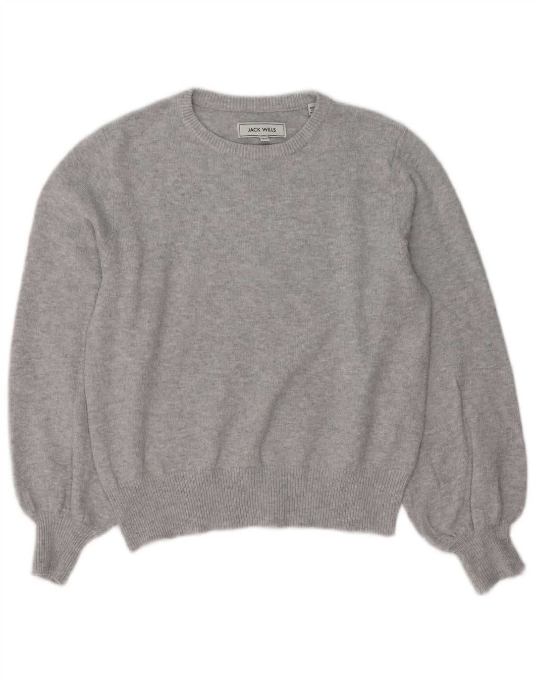 JACK WILLS Pulover supradimensionat pentru femei cu gâtul turnat UK 8 Small Gri
