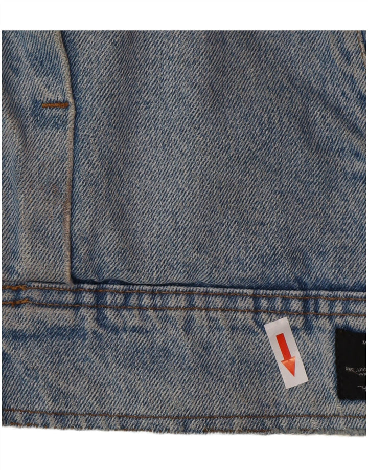 POP 84 Jachetă pentru bărbați din denim Sherpa UK 38 Medium Blue