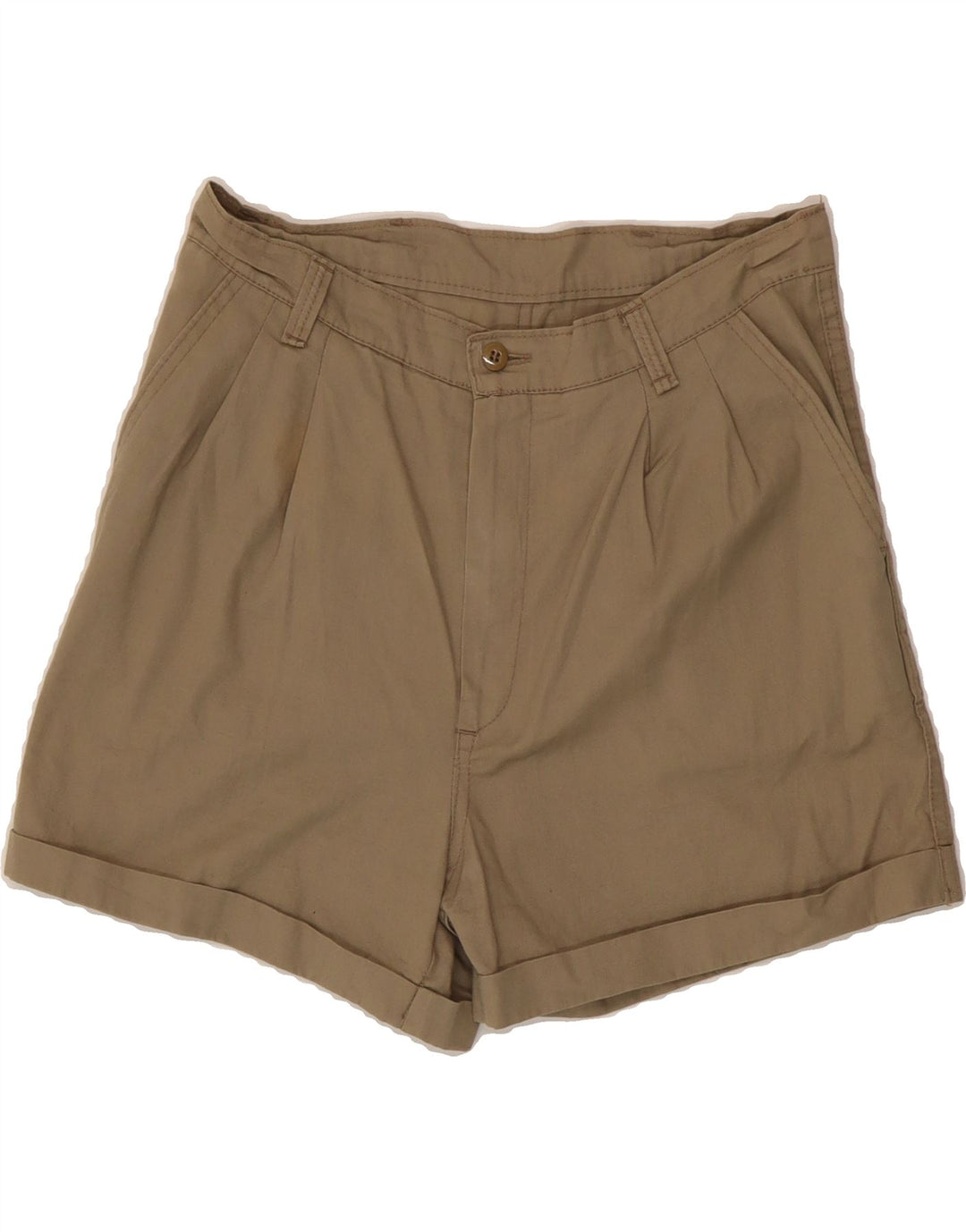 VINTAGE Womens Pegged Casual Shorts W28 Medium Beige Vintage Vintage and Second-Hand Vintage from Messina Hembry 