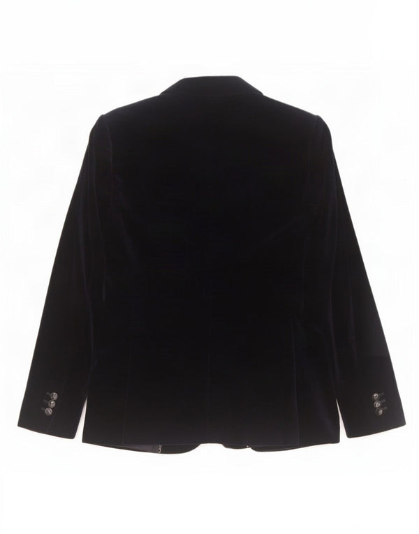 Massimo Dutti Jachetă de damă din catifea cu 1 nasture EU 38 Mic Bleumarin