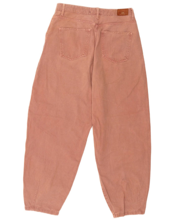 Pantaloni tăiați pentru femei Zara, cu tăiere lejeră, EU 36 XS L26 L25 Bumbac portocaliu
