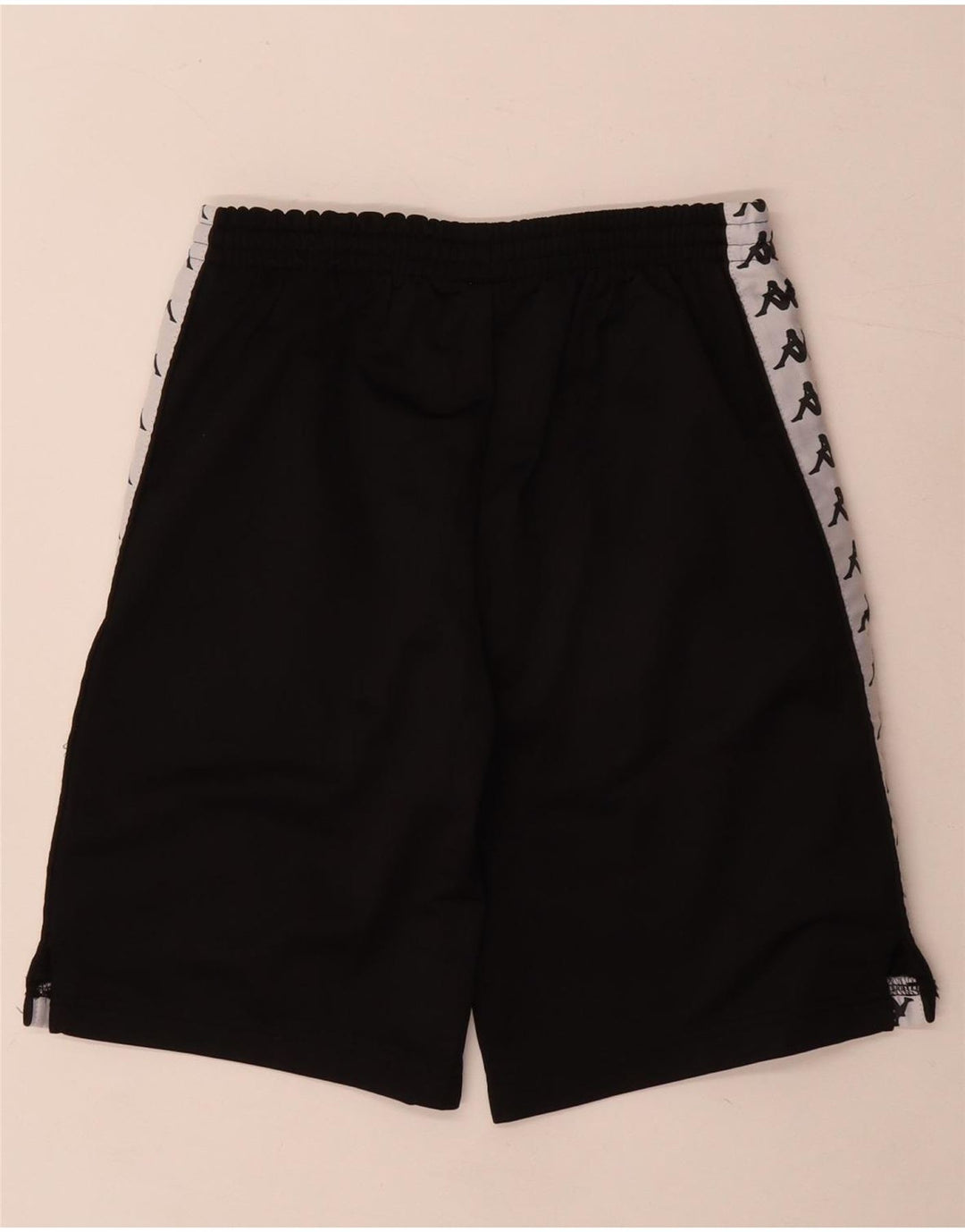 Pantaloni scurți sport grafic Kappa pentru băieți 11-12 ani, negru, poliester