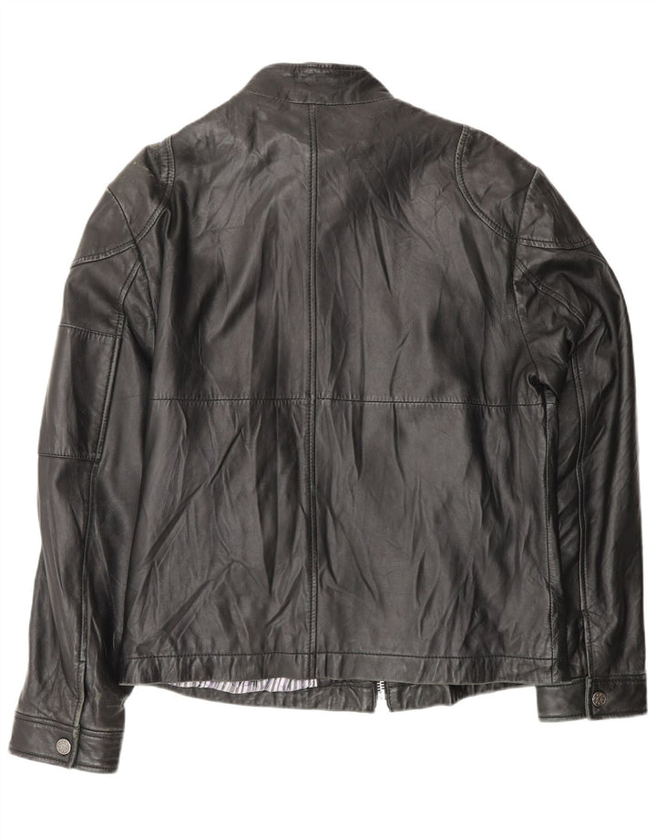 Jachetă de piele pentru bărbați Carlo Pignatelli IT 50, mare, neagră