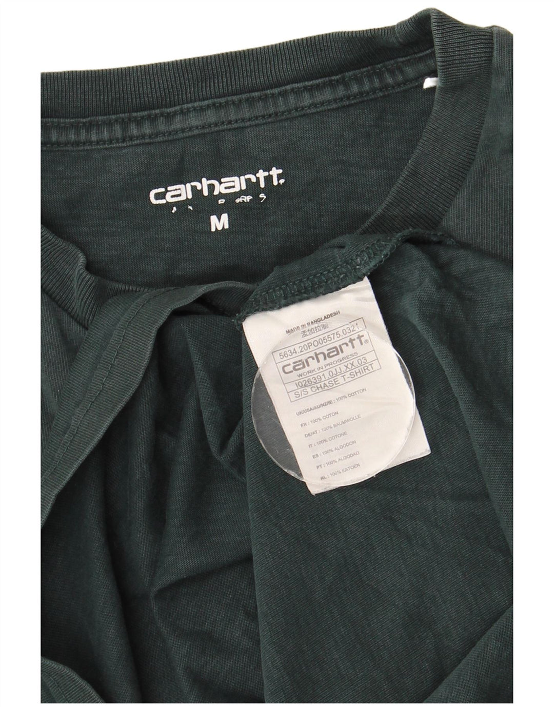 Tricou pentru bărbați CARHARTT Top din bumbac verde mediu