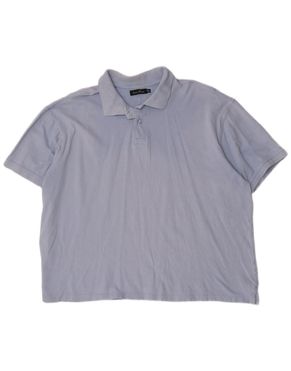 Cămașă polo pentru bărbați James Pringle, bumbac albastru 2XL