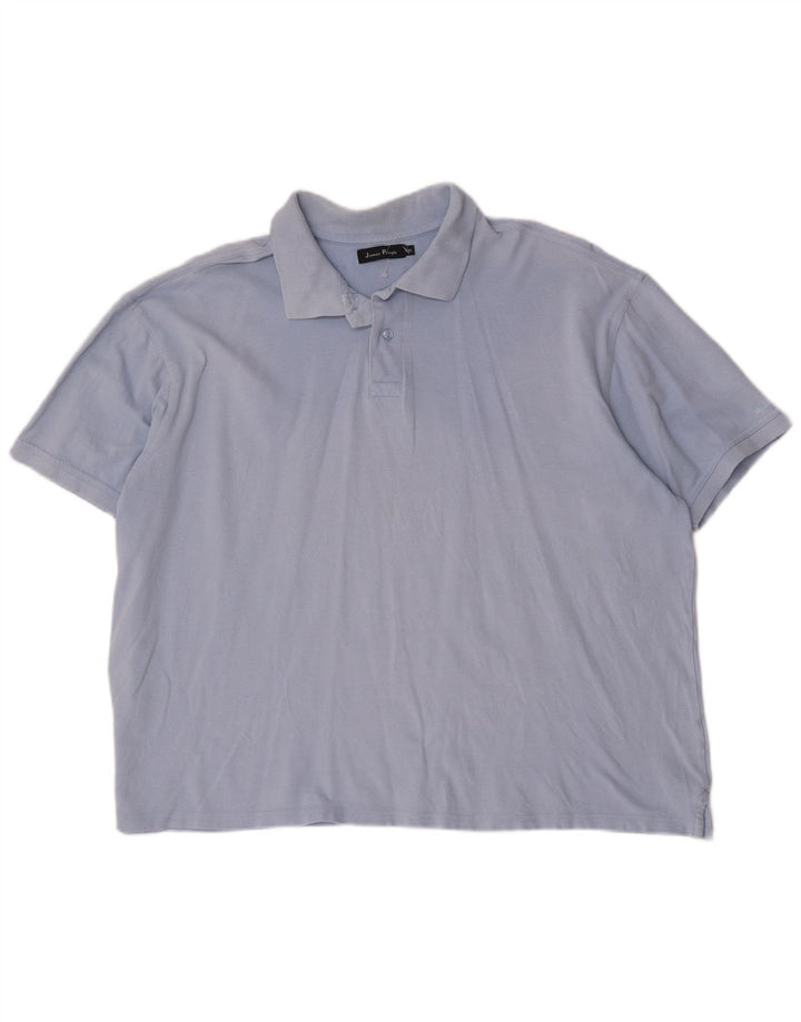 Cămașă polo pentru bărbați James Pringle, bumbac albastru 2XL