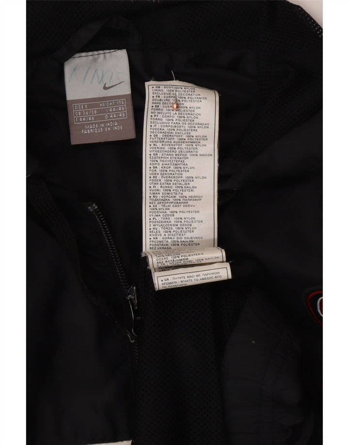 Jachetă de ploaie cu glugă NIKE pentru bărbați Marea Britanie 36/38, nailon mic negru