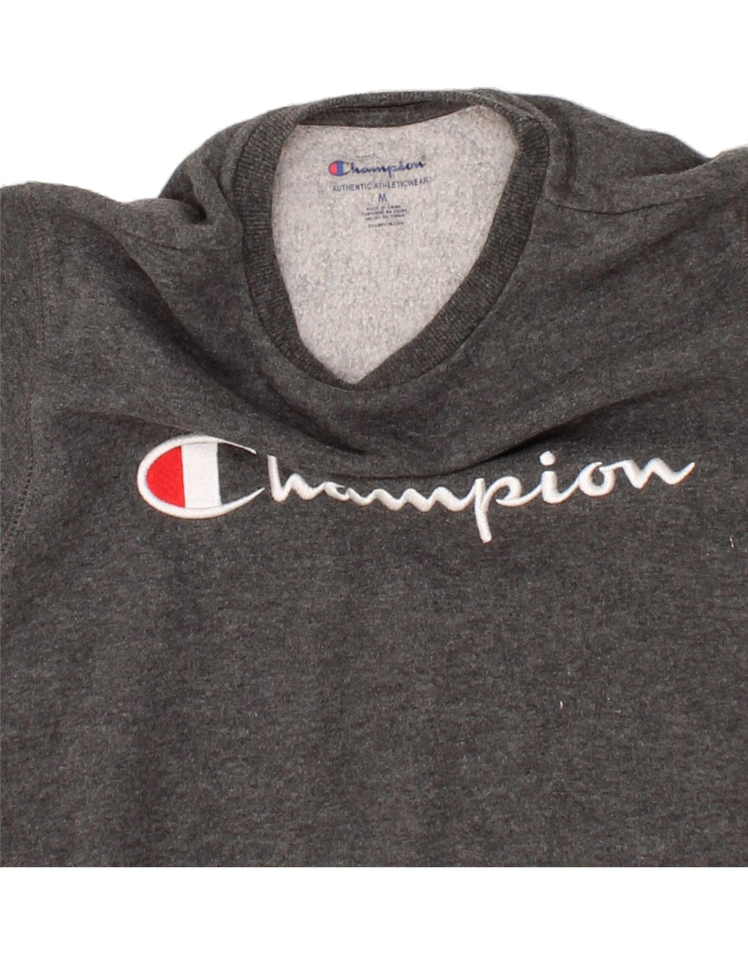 CHAMPION Boys Graphic Sweatshirt Jumper 9-10 Years Medium Grey Vintage Champion and Second-Hand Champion from Messina Hembry 