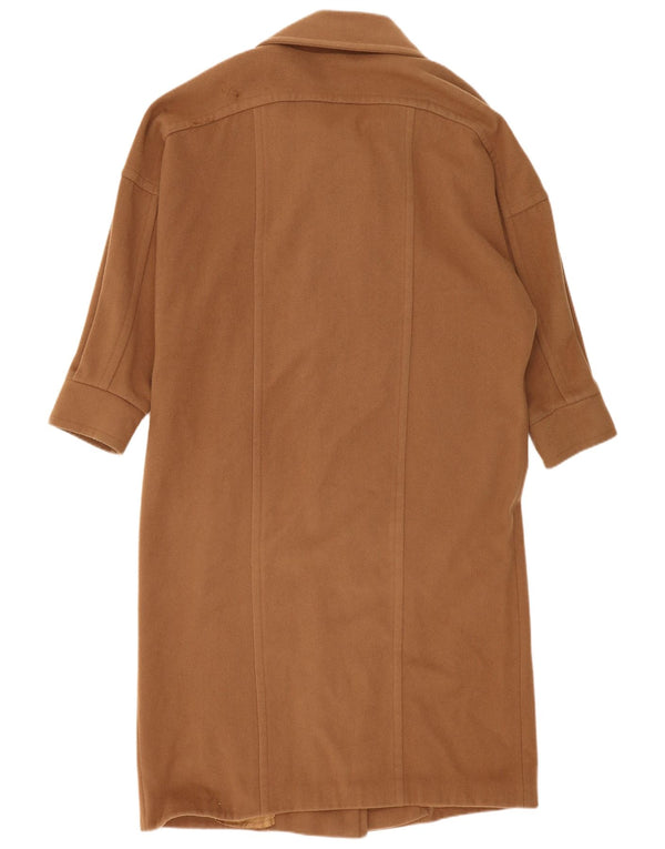 Pardesiu supradimensionat vintage pentru femei UK 14 mare lână maro