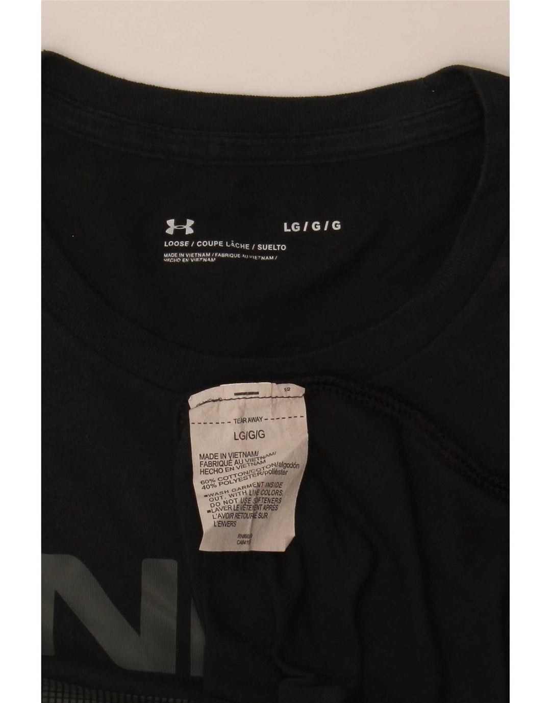 Tricou grafic Under Armour pentru bărbați Top mare din bumbac negru